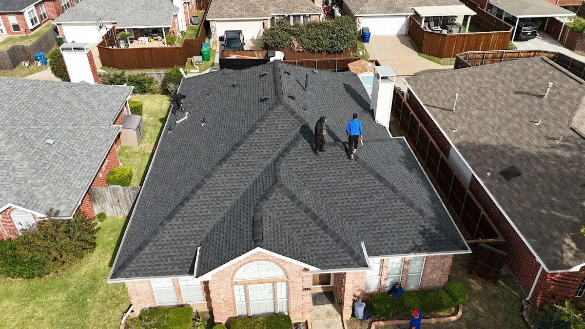 Slate & Tile Roof Repair work in progress on a Broadview property